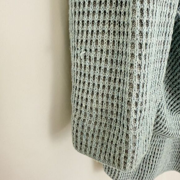 EILEEN FISHER Peruvian Organic Cotton Blend Cardigan S Seafoam Blue Waffle B73 - Picture 4 of 7